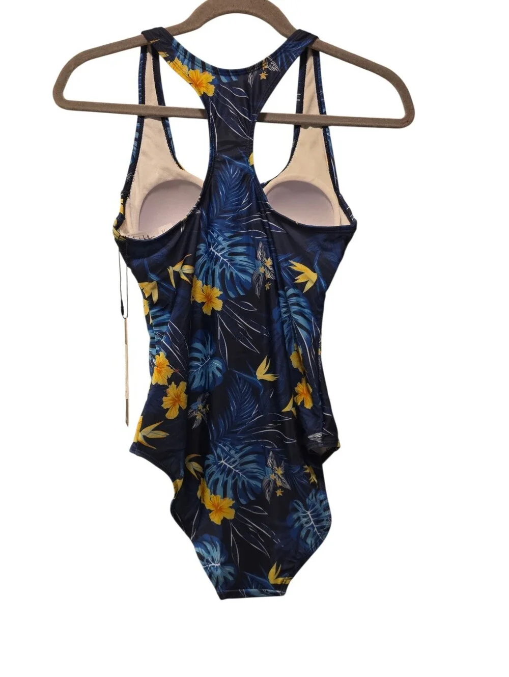 Nicole Miller, NWT, 1 Piece Bathing Suit W/Racer Back, Nautical Floral Print, Sm